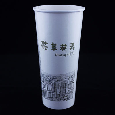 Copas de café descartáveis, bebidas quentes recicladas, copos de papel ecológicos