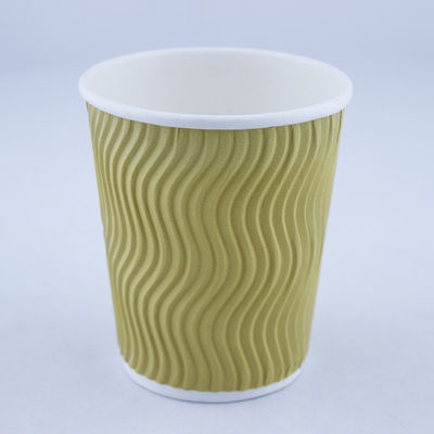 Copas de café de dupla parede descartáveis com tampa biodegradável