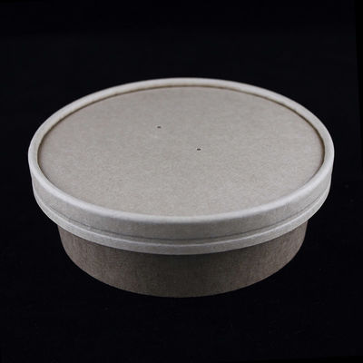 Caixas de salada de papel kraft com tampa 500 ml Caixa de embalagem de alimentos de impressão personalizada
