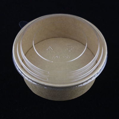 Recipiente de alimentos Caixa de papel Kraft marrom, parede única Caixa de salada Kraft 750 ml