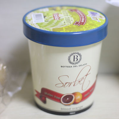Copo de Papel de Sorvete Eco-Amigável com Cobertura 16oz 475ml recipiente de iogurte congelado