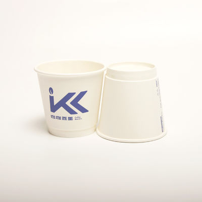 Impressão personalizada de copos de papel de beber com tampa de PP 8 oz 250 ml descartável
