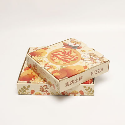 Caixa de embalagem de comida descartável de pizza com logotipo 12 polegadas 14 polegadas 16 polegadas
