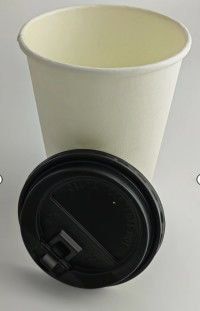 Beverage Ripple Paper Cup With Lid Single Wall 8oz Reciclável Compostável