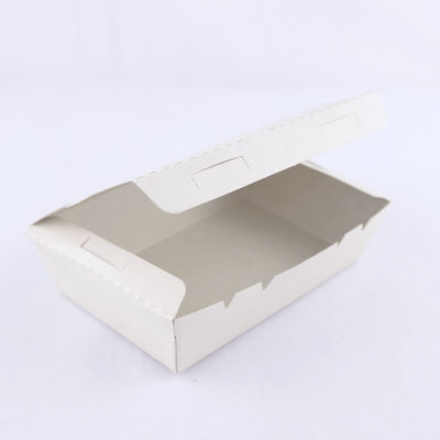 Caixa de embalagem de alimentos descartável de papel branco