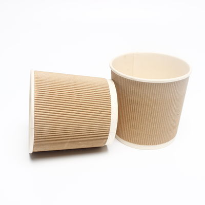 Copas de café corrugadas degradáveis com tampa, copos de papel compostáveis para bebidas quentes