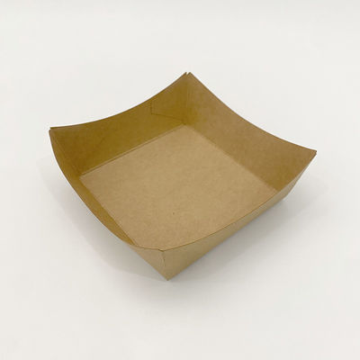 Caixas de papel Kraft descartáveis, batatas fritas, frango, papel para servir.
