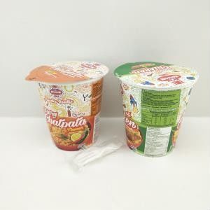 Copo de sopa descartável biodegradável à prova d'água com tampa