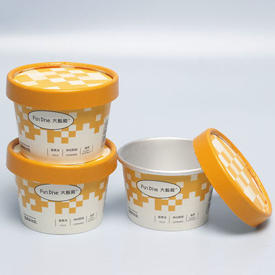 Copo de papel de gelado de 85 ml, tigelas de papel de gelado descartáveis, chávenas de papel de iogurte e tigelas de papel de gelado, caixa de embalagem