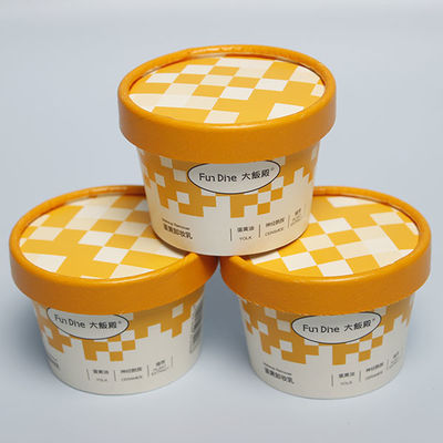 Copo de papel de gelado de 85 ml, tigelas de papel de gelado descartáveis, chávenas de papel de iogurte e tigelas de papel de gelado, caixa de embalagem