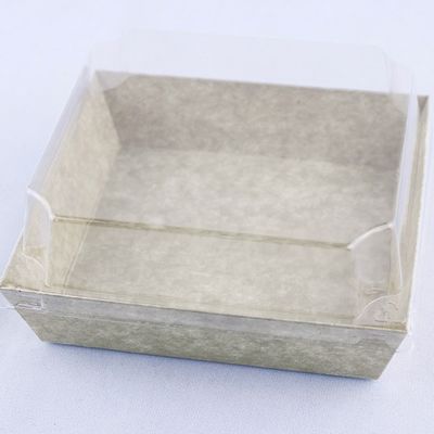 Caixa de embalagem de panificação descartável transparente para bolos de sanduíche