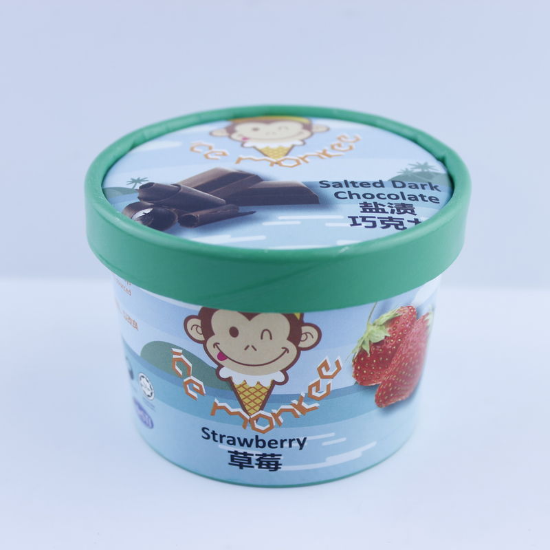 Caixa de sorvete de papel de iogurte com tampa, ecológica 5 oz 150 ml