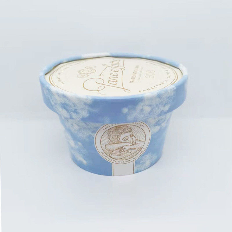 8.5oz 260ml Copo de Papel de Sorvete Com Cobertura Eco Amigável