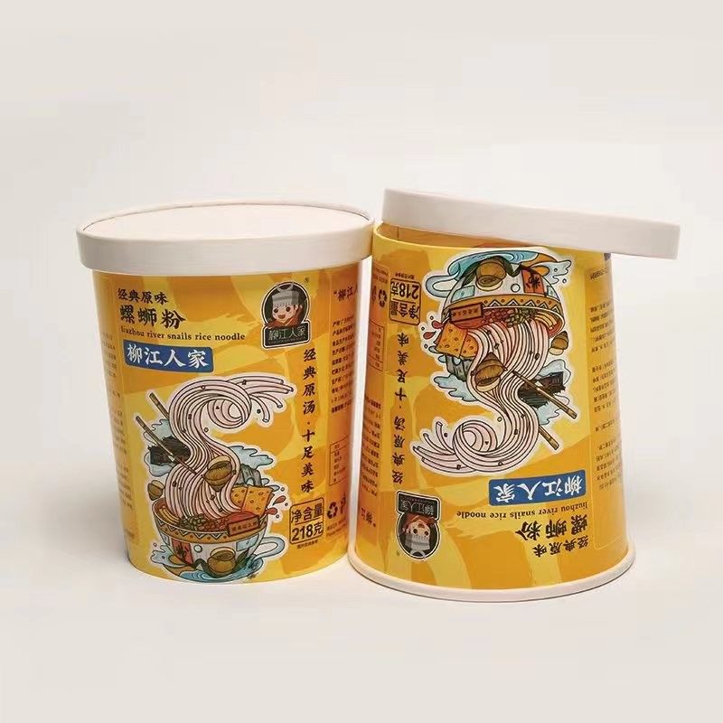 Copo de papel de macarrão instantâneo 32oz Fritas Frita Bowl com tampa plana de qualidade alimentar