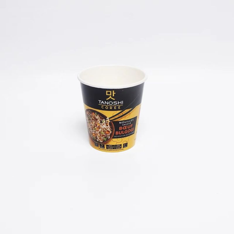 Instant Noodle Bowl caixa de almoço de qualidade alimentar resistente ao calor rede vermelha de papel kraft sem lavagem embalagem de papel fabricante de tigela
