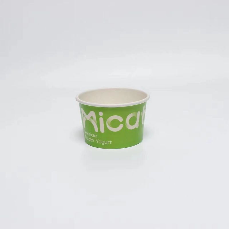 Fazer Papel Bowl Ice Cream Cup lançável snack taça de sorvete taça de embalagem taça de filme duplo PE
