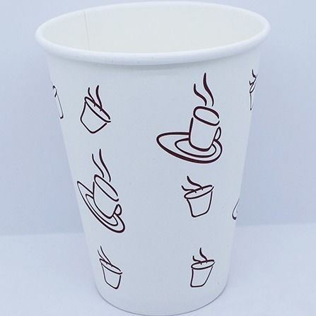 Copo de café de papel ecológico com tampa para bebidas quentes